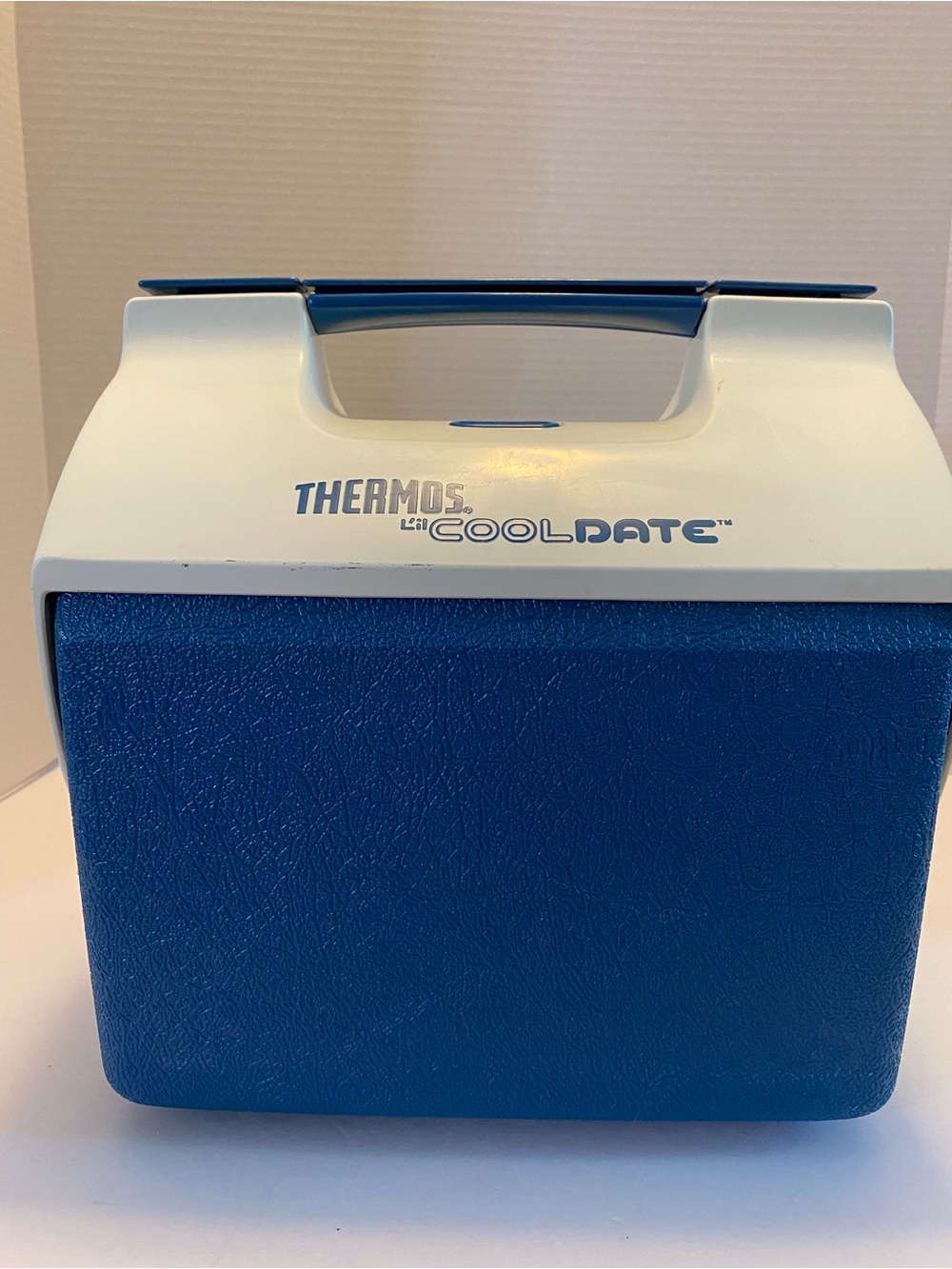 Vintage Thermos “CoolDate”Blue& White  Cooler  7 Qt Model 7707 Lunch Box